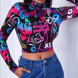 Graffiti Long Sleeve Top